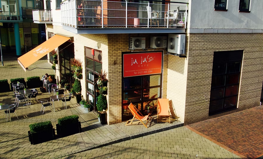 Ju Ju’s Cafe beside Birmingham’s canal